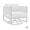 Armen Living Cuffay Outdoor Patio Swivel Glider Lounge Chair in Black Aluminum with Gray Cushions 840254332454 - alternate 3
